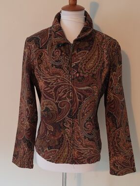 Preswick & Moore Paisley Patterned Full Zip Jacket